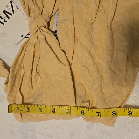 NWT ZARA Nude Ruched Top Brand New Size M - Picture 4 of 9